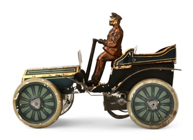 German Tin Wind-Up Toy Touring Car