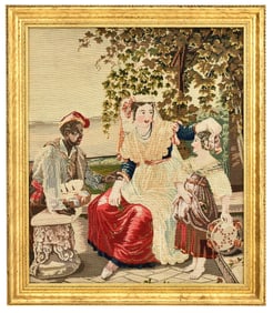 19th Century Genre Scene Needlepoint