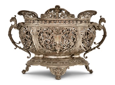 Continental Silvered Bronze Centerpiece