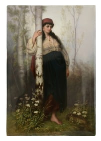 Berlin (KPM) Porcelain Plaque of a Woman