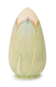 Quezal Art Glass "Pulled Feather" Shade