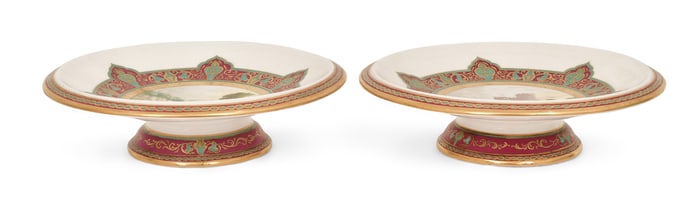 Pair of Davenport Longport Porcelain Compotes