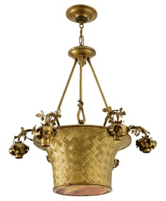 French Gilt Bronze Basket-Form Chandelier