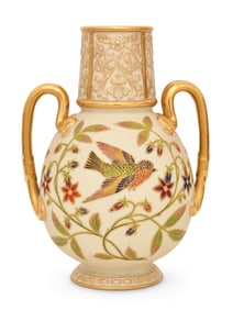 Pirkenhammer Porcelain Double-Handled Vase