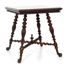 Merklen Brothers Mahogany Lamp Table