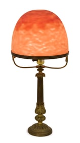 Daum, Nancy, Glass & Gilt Metal Table Lamp