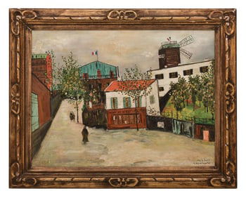 After Maurice Utrillo (French, 1883-1955), "Sur la Butte Montmartre"