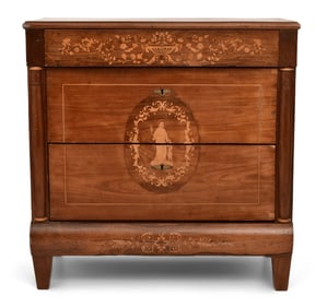 Continental Inlaid Mahogany Chest of Drawers