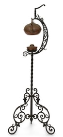 Bradley & Hubbard Copper & Wrought Iron Tea Stand
