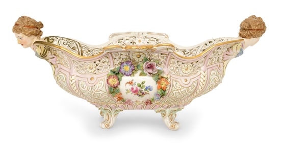 Carl Thieme, Dresden, Porcelain Figural Centerpiece