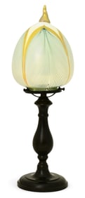 Zephyr Decorated Art Glass Lamp