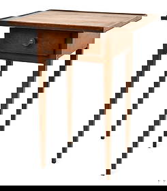 Hepplewhite Cherry One-Drawer Table: Hepplewhite Cherry One-Drawer Table19th century28 x 21 3/4 x 19 inches