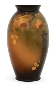 A Large Roseville Pottery Rozane Vase, Decorated by Walter Myers