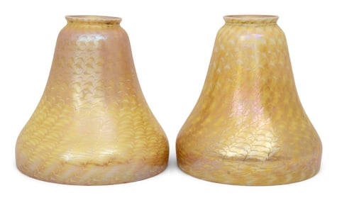 Pair of American Art Glass Shades
