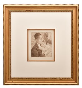 Mary Stevenson Cassatt (American/French, 1844-1926), Mere et Enfant