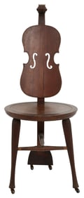 American Mahogany Violin-Form Music Chair