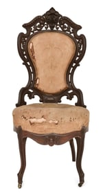 J. & J.W. Meeks Rosewood "Stanton Hall" Side Chair