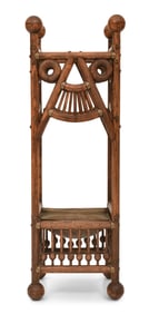 American Oak Stick & Ball Umbrella Stand