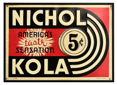 Nichol Kola Tin Advertising Sign