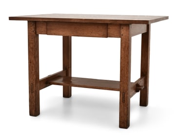 American Arts & Crafts Oak One-Drawer Desk