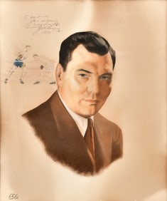 Autographed Lithograph of Jack Dempsey, Circa 1974