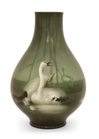 Belleek Porcelain Vase with Geese