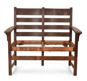 Charles P. Limbert Co. Oak Settee