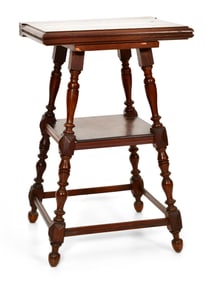 American Burl Walnut & Walnut Flip-Top Games Table