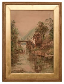 Edmund Darch Lewis (American, 1835-1910), Old Mill in the Berkshire Hills