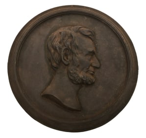 Abraham Lincoln Cast Iron Wall Plaque