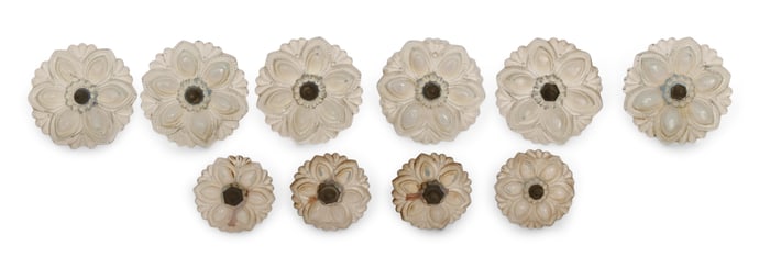 Lot of Sandwich Glass Tie Backs