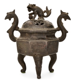 Chinese Bronze Figural Censor