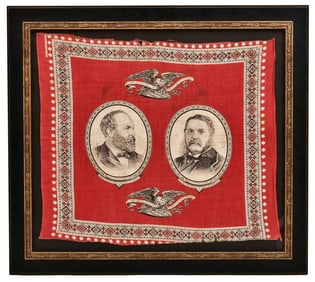 Gen. James A. Garfield & Gen. Chester A. Arthur, Presidental Campaign Bandana