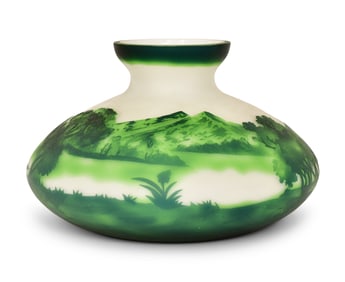 Émile Gallé (1846-1904), Cameo Glass Scenic Vase