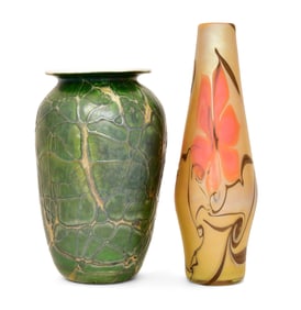 A Vandermark Art Glass Vase and a Drew Smith Art Glass Vase