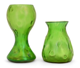 Two Austrian Art Glass Vases