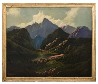 Landscape Painting, Oil on Canvas, Early 20th Century, Signed "C.A. Murphy"