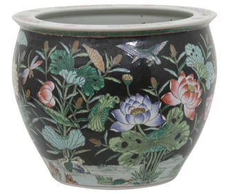 Asian Porcelain Fish Bowl