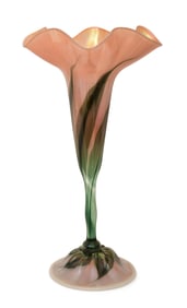 Lundberg Studios Flower-Form Art Glass Vase