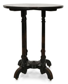American Parcel-Gilt & Ebonized Wood Side Table