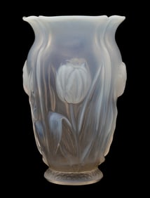 Josef Inwald / Barolac "Tulip" Frosted Glass Vase