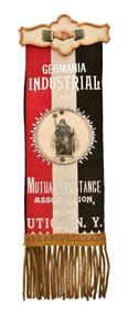 Germania Industrial and Mutual Assistance Association Ribbon, Utica, New York