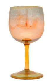 American Iridescent Glass Goblet