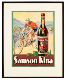 Samson Kina Chromolithograph Advertising Sign