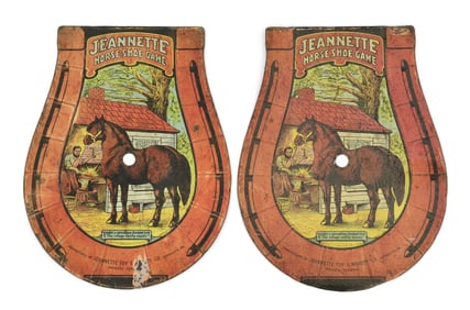 Jeanette Toy & Novelty Co. Tin Horseshoe Game Pieces