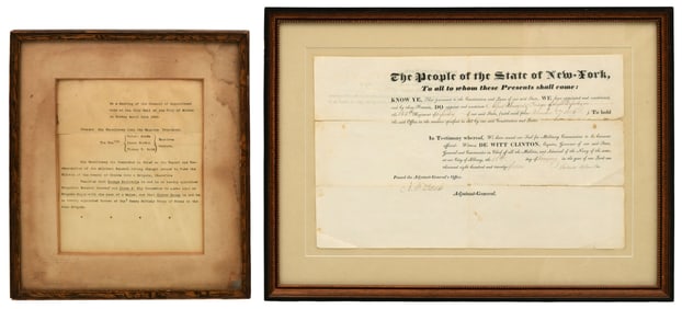 Two Early 19th Century Military Commissions from the State of New York