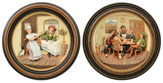 Two Bernard Bloch Terracotta Chargers