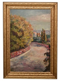 Leda Shaw Kroeger, A Hollywood Drive on Five Hill in Hollywood, CA, Oil on Canvas