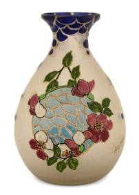Legras Cameo Glass Floral Vase