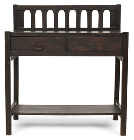 Arts & Crafts Oak Two-Drawer Server